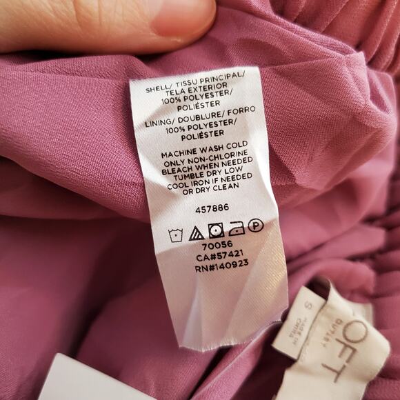 NWT Loft Pleated Mini Skirt Pink Purple Small - Picture 5 of 5